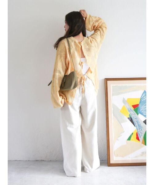 Ungrid（アングリッド）の「バックデザインシアーニット（ニット/セーター・レディース・アイボリー/ブラック/イエロー・FREE）」の12枚目の写真