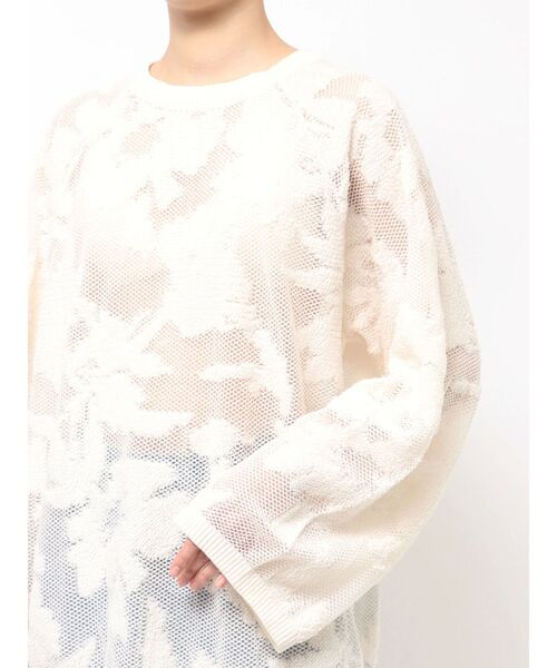 Ungrid（アングリッド）の「バックデザインシアーニット（ニット/セーター・レディース・アイボリー/ブラック/イエロー・FREE）」の21枚目の写真