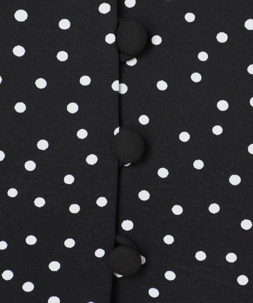 追加》【WEB限定】ウォッシャブル / ドット無地Vネックワンピース