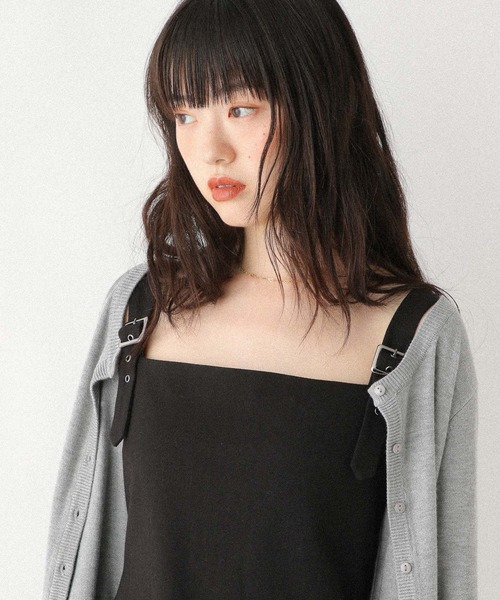 Heather（ヘザー）の「ショルダーベルトミニジャンスカ　590745（ジャンパースカート・レディース・グレー系その他/ブラック/グレー・FREE）」の10枚目の写真