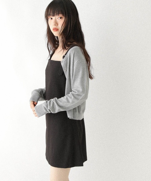 Heather（ヘザー）の「ショルダーベルトミニジャンスカ　590745（ジャンパースカート・レディース・グレー系その他/ブラック/グレー・FREE）」の11枚目の写真