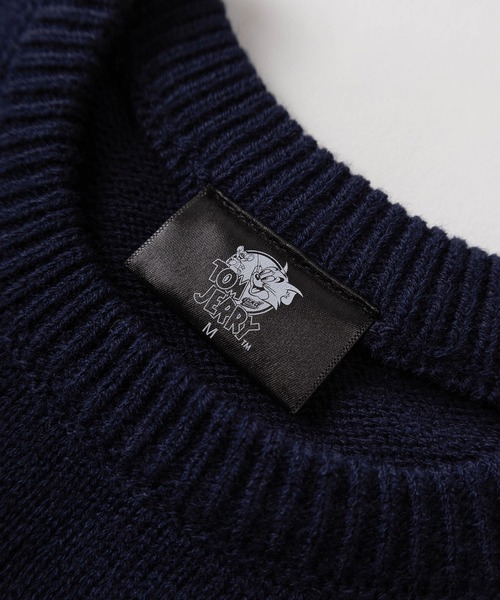 Tom＆Jerry（トムアンドジェリー）の「【71】【TOM＆JERRY/トムとジェリー】ジェリーデザイン ジャガードニット（ニット/セーター・レディース・チャコールグレー/ライトブルー/ホワイト/ネイビー・M/L/XL）」の8枚目の写真