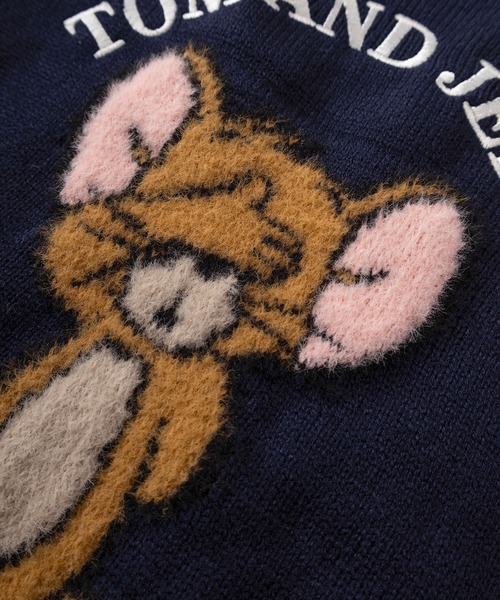 Tom＆Jerry（トムアンドジェリー）の「【71】【TOM＆JERRY/トムとジェリー】ジェリーデザイン ジャガードニット（ニット/セーター・レディース・チャコールグレー/ライトブルー/ホワイト/ネイビー・M/L/XL）」の12枚目の写真