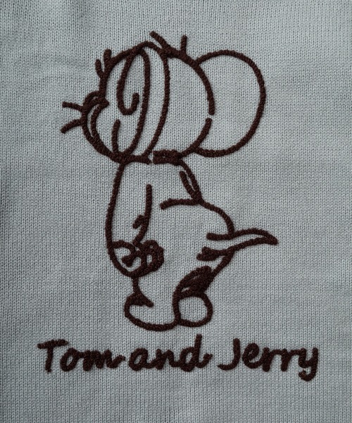 Tom＆Jerry（トムアンドジェリー）の「【71】【TOM＆JERRY/トムとジェリー】ジェリーデザイン ジャガードニット（ニット/セーター・レディース・チャコールグレー/ライトブルー/ホワイト/ネイビー・M/L/XL）」の13枚目の写真