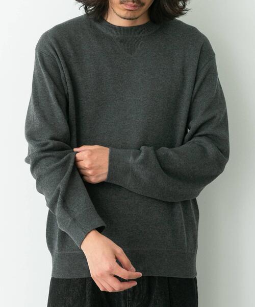 URBAN RESEARCH Sonny Label(アーバンリサーチサニーレーベル)の「スウェットライクニットプルオーバー(ニット/セーター・メンズ・グレー/ブラック/グリーン/ダークブラウン/チャコールグレー・X-LARGE/LARGE/MEDIUM/SMALL)」の6枚目の写真