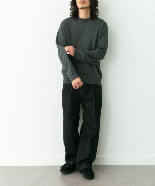 URBAN RESEARCH Sonny Label(アーバンリサーチサニーレーベル)の「スウェットライクニットプルオーバー(ニット/セーター・メンズ・グレー/ブラック/グリーン/ダークブラウン/チャコールグレー・X-LARGE/LARGE/MEDIUM/SMALL)」の9枚目の写真