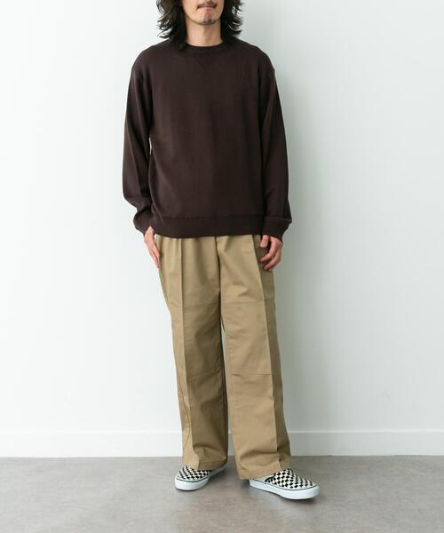 URBAN RESEARCH Sonny Label（アーバンリサーチサニーレーベル）の「スウェットライクニットプルオーバー（ニット/セーター・メンズ・グレー/ブラック/グリーン/ダークブラウン/チャコールグレー・X-LARGE/LARGE/MEDIUM/SMALL）」の10枚目の写真