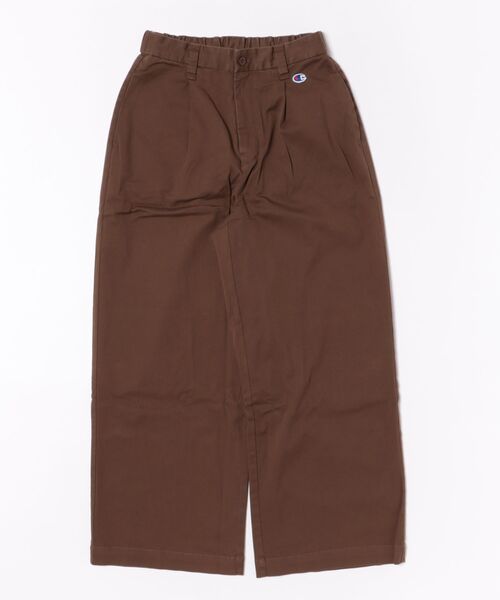 Champion(チャンピオン)の「【Champion】CW-C203 WIDE LONG PANTS/ワイドロングパンツ/長ズボン/ボトムス/チャンピオン(スウェットパンツ・レディース・ダークネイビー/ベージュ/ダークブラウン・L/M)」の2枚目の写真