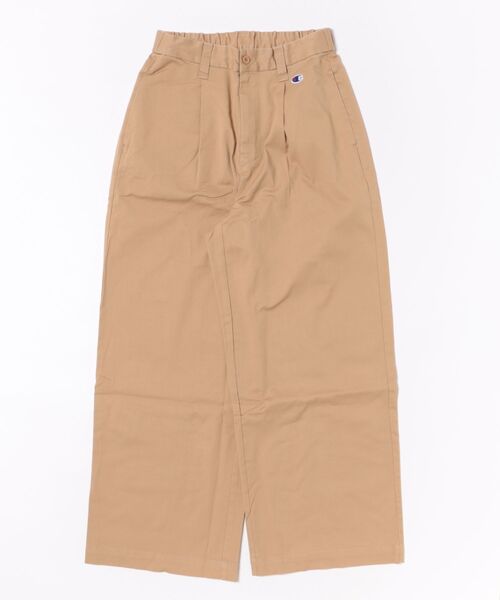 Champion(チャンピオン)の「【Champion】CW-C203 WIDE LONG PANTS/ワイドロングパンツ/長ズボン/ボトムス/チャンピオン(スウェットパンツ・レディース・ダークネイビー/ベージュ/ダークブラウン・L/M)」の1枚目の写真