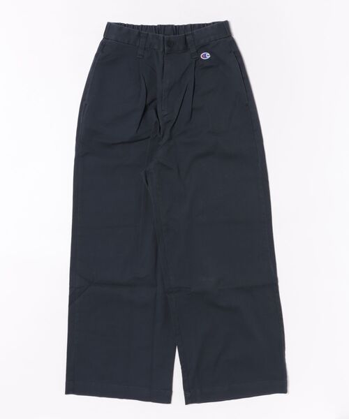 Champion(チャンピオン)の「【Champion】CW-C203 WIDE LONG PANTS/ワイドロングパンツ/長ズボン/ボトムス/チャンピオン(スウェットパンツ・レディース・ダークネイビー/ベージュ/ダークブラウン・L/M)」の3枚目の写真