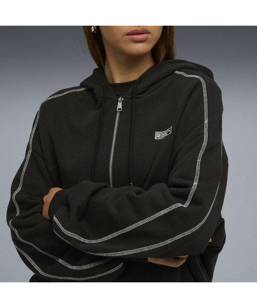 spoko sama♡ グレー フルジップフーディ セール】PUMA プーマ ウィメンズ PUMA x ROSE T7 オーバーサイズ