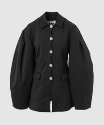 ganni テーラードジャケット GANNI/ガニー】Check Wool Mix Oversized Blazer：ジャケット