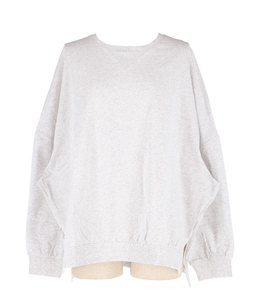 coca（coca）（コカ）の「TースウェットビッグシルエットロングTシャツ（Tシャツ/カットソー・レディース・ライトグレー/ブラック・S/L/M）」の21枚目の写真
