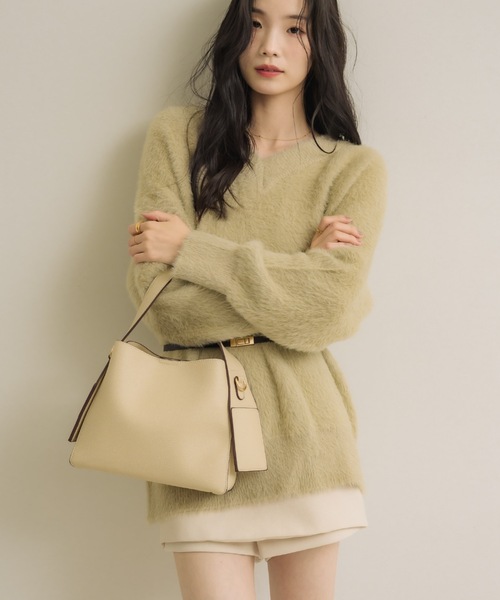 NEUNA（ヌナ）の「スクエアマルチバッグ（ショルダーバッグ・レディース・ブラック/アイボリー/ブラウン・FREE）」の14枚目の写真