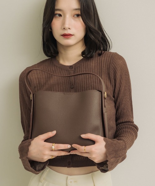 NEUNA（ヌナ）の「スクエアマルチバッグ（ショルダーバッグ・レディース・ブラック/アイボリー/ブラウン・FREE）」の20枚目の写真