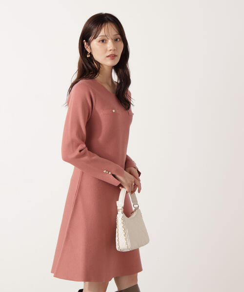 PROPORTION BODY DRESSING（プロポーションボディドレッシング）の「＜Ｅ＞総針ミニワンピース / 1215247003（ワンピース・レディース・ベージュ/ネイビー/ピンク・FREE）」の15枚目の写真