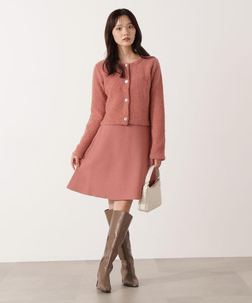 PROPORTION BODY DRESSING（プロポーションボディドレッシング）の「＜Ｅ＞総針ミニワンピース / 1215247003（ワンピース・レディース・ベージュ/ネイビー/ピンク・FREE）」の16枚目の写真