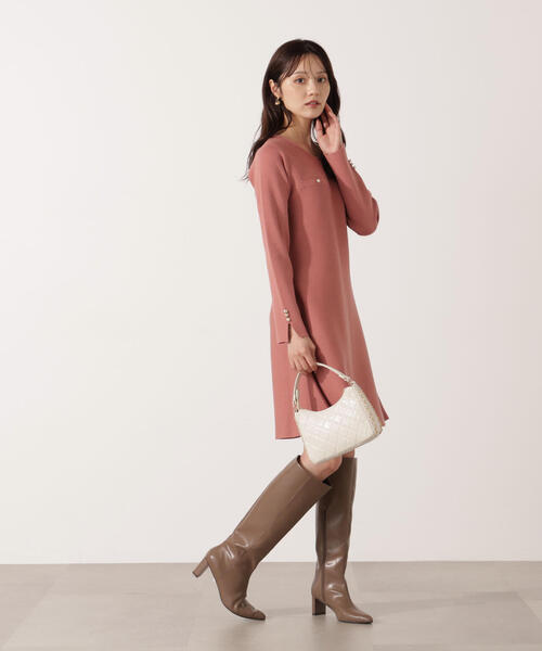 PROPORTION BODY DRESSING（プロポーションボディドレッシング）の「＜Ｅ＞総針ミニワンピース / 1215247003（ワンピース・レディース・ベージュ/ネイビー/ピンク・FREE）」の20枚目の写真