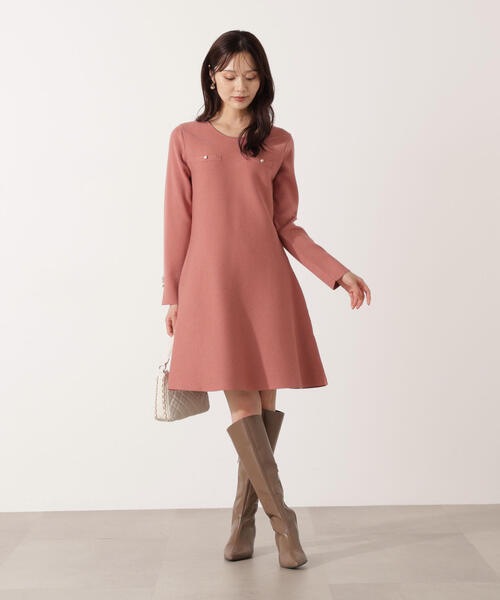 PROPORTION BODY DRESSING（プロポーションボディドレッシング）の「＜Ｅ＞総針ミニワンピース / 1215247003（ワンピース・レディース・ベージュ/ネイビー/ピンク・FREE）」の21枚目の写真