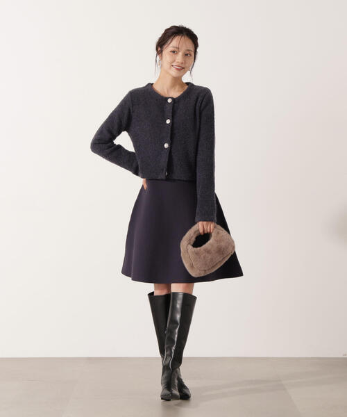 PROPORTION BODY DRESSING（プロポーションボディドレッシング）の「＜Ｅ＞総針ミニワンピース / 1215247003（ワンピース・レディース・ベージュ/ネイビー/ピンク・FREE）」の4枚目の写真