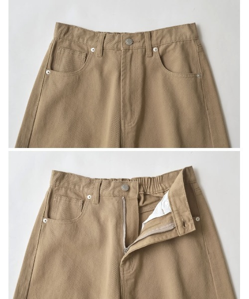 Re:EDIT（リエディ）の「[低身長/高身長サイズ有]カツラギバレルレッグカーブパンツ（デニムパンツ・レディース・アイボリー/ブラウン/ベージュ/ブラック・SHORT/SMALL/MEDIUM/TALL/LARGE）」の10枚目の写真