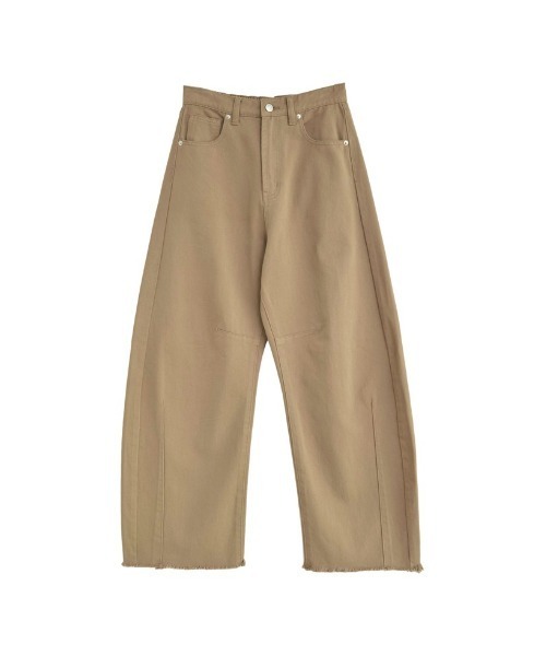 セール】[低身長/高身長サイズ有]カツラギバレルレッグカーブパンツ