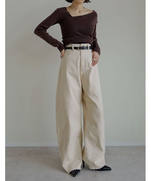 2025AW COLLECTION][低身長/高身長サイズ有]カツラギバレルレッグ