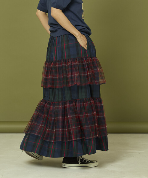 セール】Freada/フリーダ チェック チュール ドッキング フリル