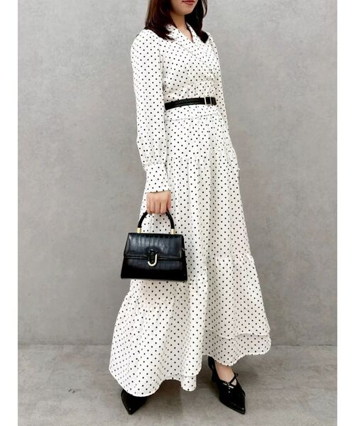 dazzlin（ダズリン）の「テーラーカラーコルセットワンピース（ワンピース・レディース・アイボリー/ブラック・SMALL/MEDIUM）」の6枚目の写真