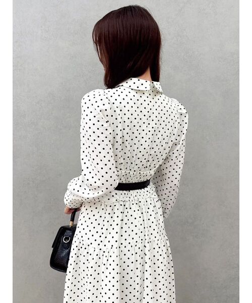 dazzlin（ダズリン）の「テーラーカラーコルセットワンピース（ワンピース・レディース・アイボリー/ブラック・SMALL/MEDIUM）」の8枚目の写真