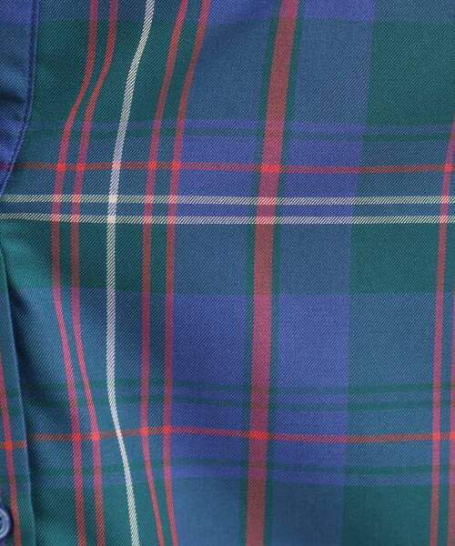 SHOO・LA・RUE（シューラルー）の「【洗濯機可/S-LL】春まで使える程よい抜け感 大人のチェックシャツ（シャツ/ブラウス・レディース・ベージュ/イエロー/モスグリーン/ブラック・04/01/02/03）」の17枚目の写真