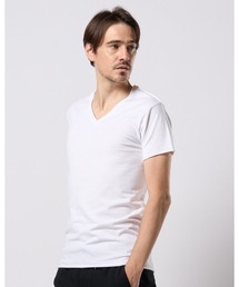 wjk（ダヴルジェイケイ）の「cut-off V-neck S S（Tシャツ/カットソー）」