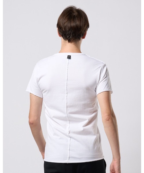 wjk(ダヴルジェイケイ)の「cut-off V-neck S/S(Tシャツ/カットソー・メンズ・ホワイト/ブラック・MEDIUM/SMALL/X-LARGE/LARGE)」の8枚目の写真