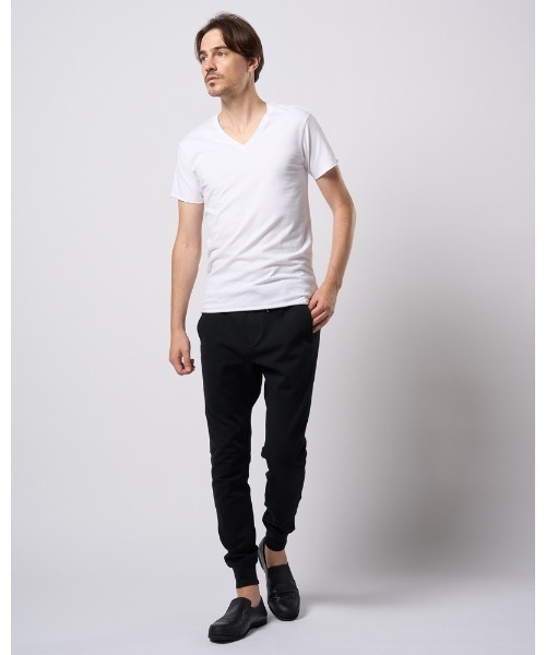wjk(ダヴルジェイケイ)の「cut-off V-neck S/S(Tシャツ/カットソー・メンズ・ホワイト/ブラック・MEDIUM/SMALL/X-LARGE/LARGE)」の10枚目の写真