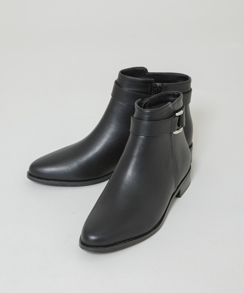 NANO universe(ナノユニバース)の「バックルデザインショートブーツ(ブーツ・レディース・ブラック/ダークブラウン・36/37/38)」の10枚目の写真