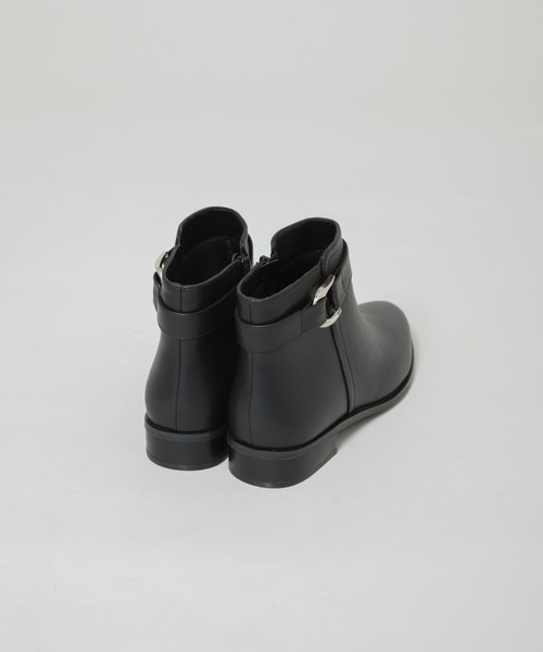 NANO universe(ナノユニバース)の「バックルデザインショートブーツ(ブーツ・レディース・ブラック/ダークブラウン・36/37/38)」の12枚目の写真