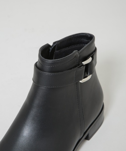 NANO universe(ナノユニバース)の「バックルデザインショートブーツ(ブーツ・レディース・ブラック/ダークブラウン・36/37/38)」の8枚目の写真