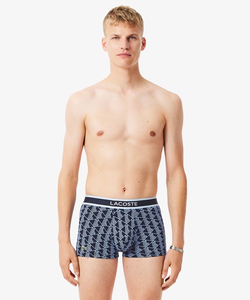 LACOSTE(ラコステ)の「モノグラム&プレーン/3パックストレッチコットントランクショーツセット(ボクサーパンツ・メンズ・ブラック/ネイビー・XL/S/M/L)」の13枚目の写真