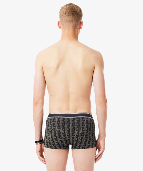 LACOSTE(ラコステ)の「モノグラム&プレーン/3パックストレッチコットントランクショーツセット(ボクサーパンツ・メンズ・ブラック/ネイビー・XL/S/M/L)」の6枚目の写真