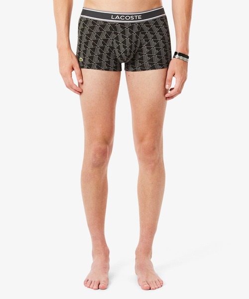 LACOSTE(ラコステ)の「モノグラム&プレーン/3パックストレッチコットントランクショーツセット(ボクサーパンツ・メンズ・ブラック/ネイビー・XL/S/M/L)」の8枚目の写真