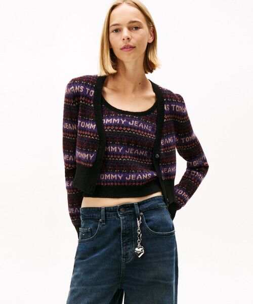 tommy jeans(トミー ジーンズ)の「フェアアイルカーディガン(ニット/セーター・レディース・ブラック・MEDIUM/SMALL/X-SMALL)」の1枚目の写真