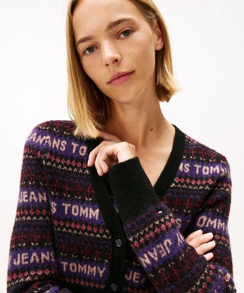 tommy jeans(トミー ジーンズ)の「フェアアイルカーディガン(ニット/セーター・レディース・ブラック・MEDIUM/SMALL/X-SMALL)」の4枚目の写真