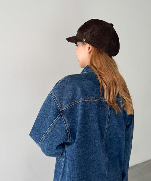 CANAL JEAN（キャナルジーン）の「El mar　スウェードキャスケット（キャスケット・レディース・ベージュ/ブラウン・ONE SIZE）」の3枚目の写真