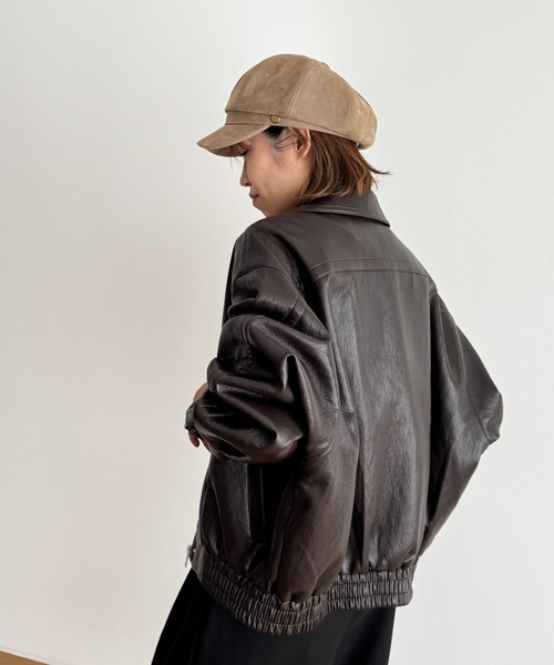 CANAL JEAN（キャナルジーン）の「El mar　スウェードキャスケット（キャスケット・レディース・ベージュ/ブラウン・ONE SIZE）」の5枚目の写真