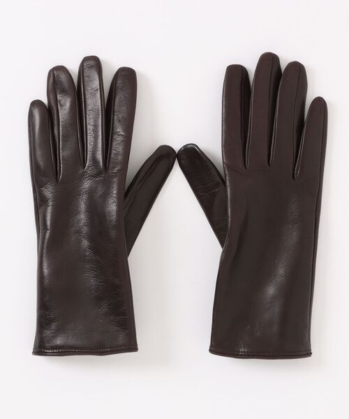 GALA　GLOVES（ガラ　グローブ）の「【GALA GLOVES/ガーラグローブ】ラムレザー グローブ 手袋 イタリア製（手袋・レディース・ブラック/グレー系その他/ダークグリーン/ダークブラウン・7/8/7.5）」の4枚目の写真
