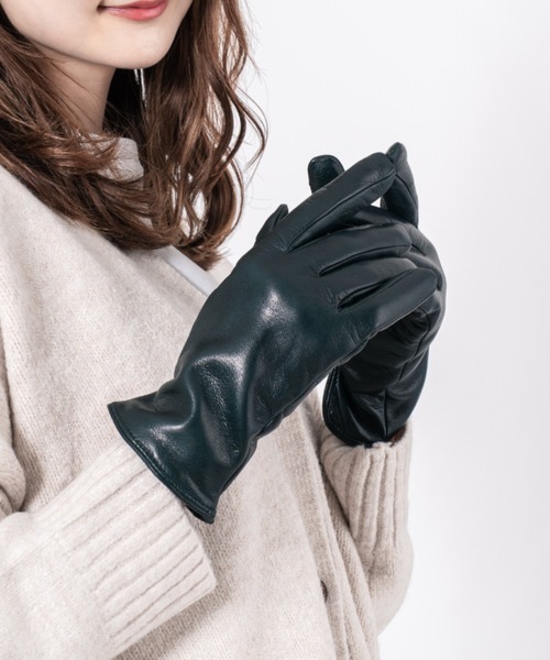 GALA　GLOVES（ガラ　グローブ）の「【GALA GLOVES/ガーラグローブ】ラムレザー グローブ 手袋 イタリア製（手袋・レディース・ブラック/グレー系その他/ダークグリーン/ダークブラウン・7/8/7.5）」の8枚目の写真