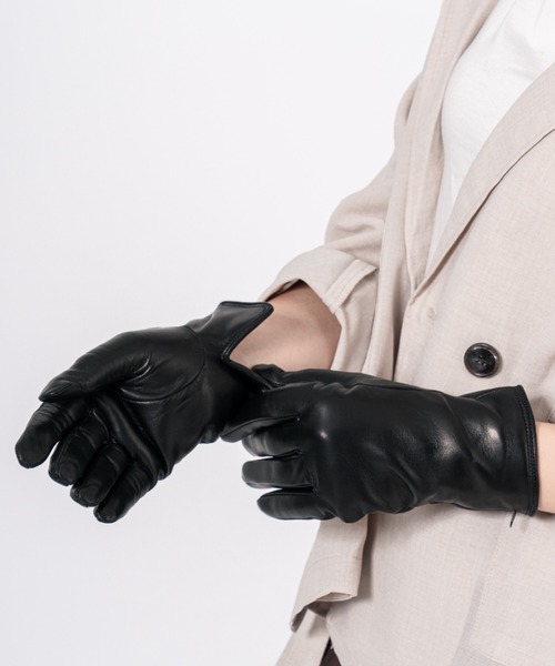GALA　GLOVES（ガラ　グローブ）の「【GALA GLOVES/ガーラグローブ】ラムレザー グローブ 手袋 イタリア製（手袋・レディース・ブラック/グレー系その他/ダークグリーン/ダークブラウン・7/8/7.5）」の7枚目の写真