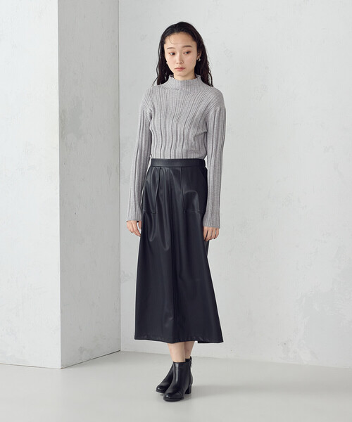 COMME CA ISM（コムサイズム）の「ランダムリブニット（ニット/セーター・レディース・ホワイト/ブラック/ベージュ/グレー・MEDIUM/LARGE）」の11枚目の写真