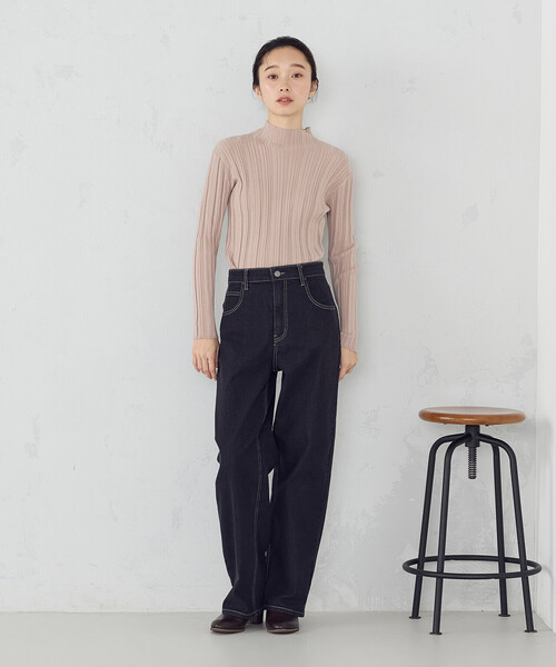 COMME CA ISM（コムサイズム）の「ランダムリブニット（ニット/セーター・レディース・ホワイト/ブラック/ベージュ/グレー・MEDIUM/LARGE）」の21枚目の写真