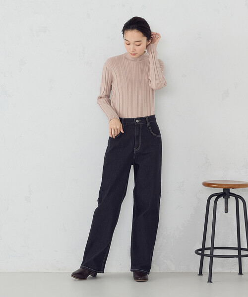 COMME CA ISM（コムサイズム）の「ランダムリブニット（ニット/セーター・レディース・ホワイト/ブラック/ベージュ/グレー・MEDIUM/LARGE）」の22枚目の写真